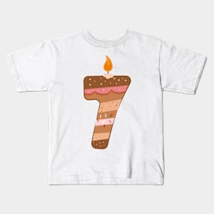 Cake number 7 Kids T-Shirt